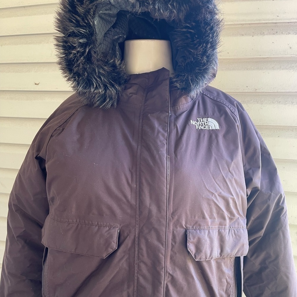 Girls The North Face Brown Hyvent Hooded jacket
